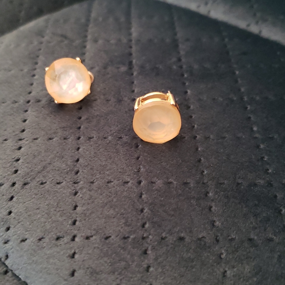 Cream stone studs